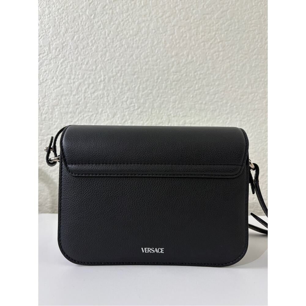 Versace Medusa Black Leather Crossbody Bag with Medallion Accent new - Picture 6 of 12